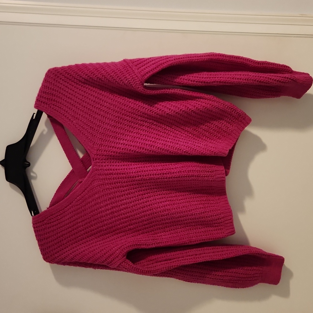 Pink republic cropped sweater